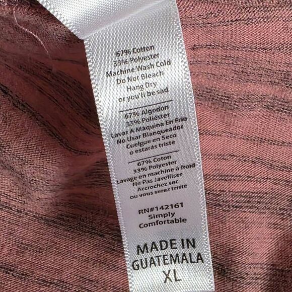 LuLaRoe Pink Heathered Short Sleeve Top XL - Picture 6 of 7